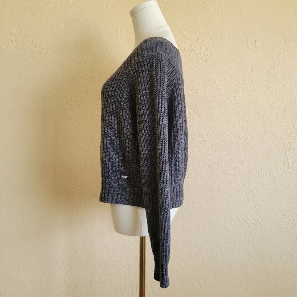 Hollister | Gray Off-Shoulder Sweater - Picture 3 of 8
